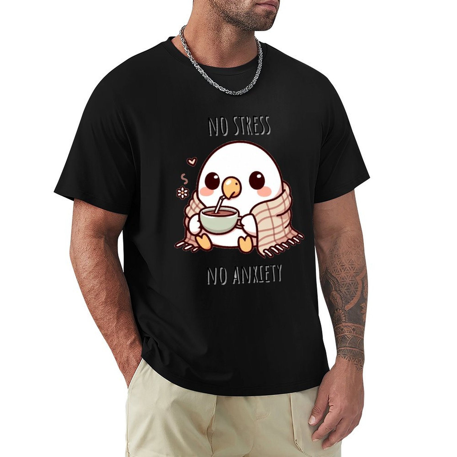 Chamomile Tea - Chamomile Tea Parakeet T-Shirt Large Size