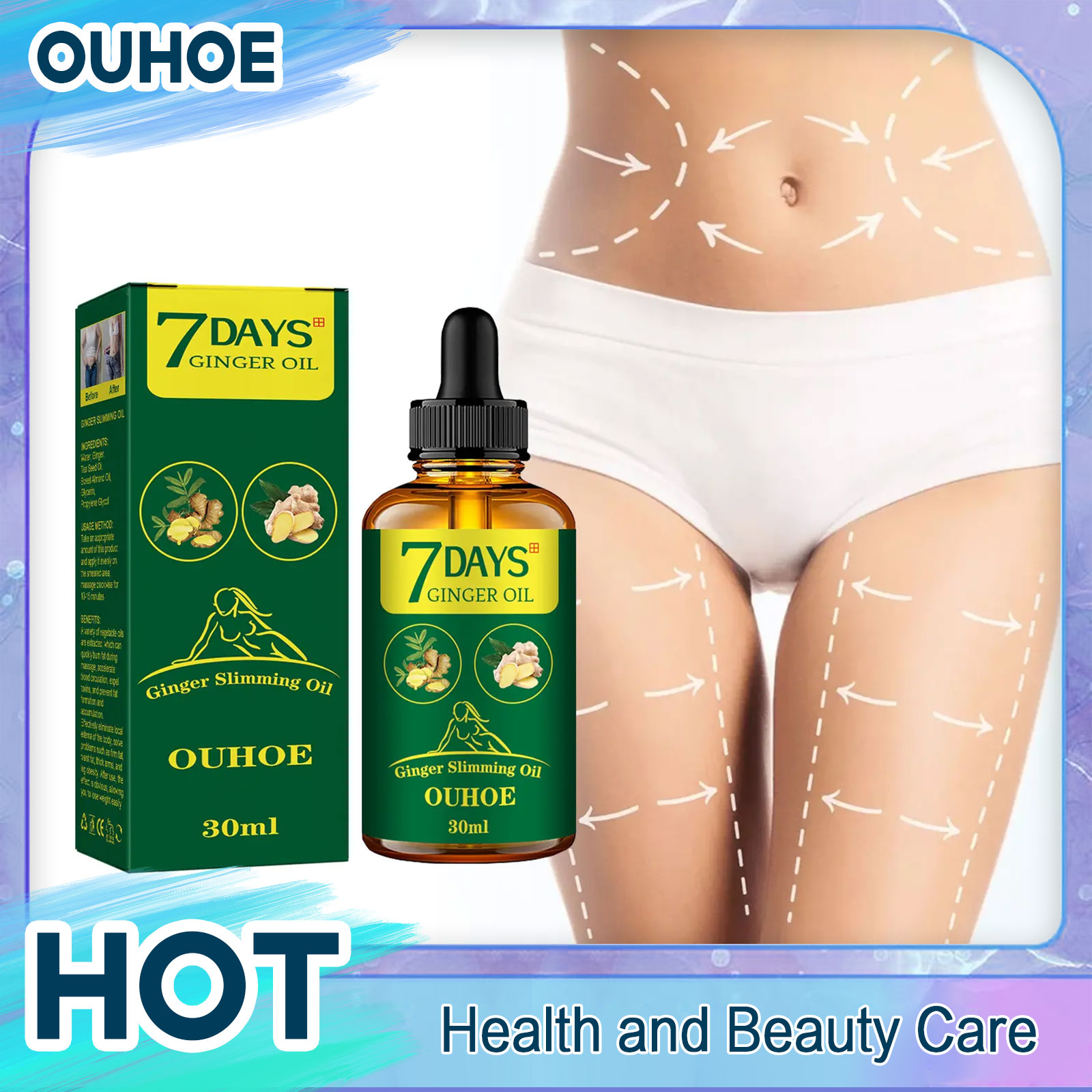 Ginger Tea - Ginger Slimming Oil Fast Burning Fat