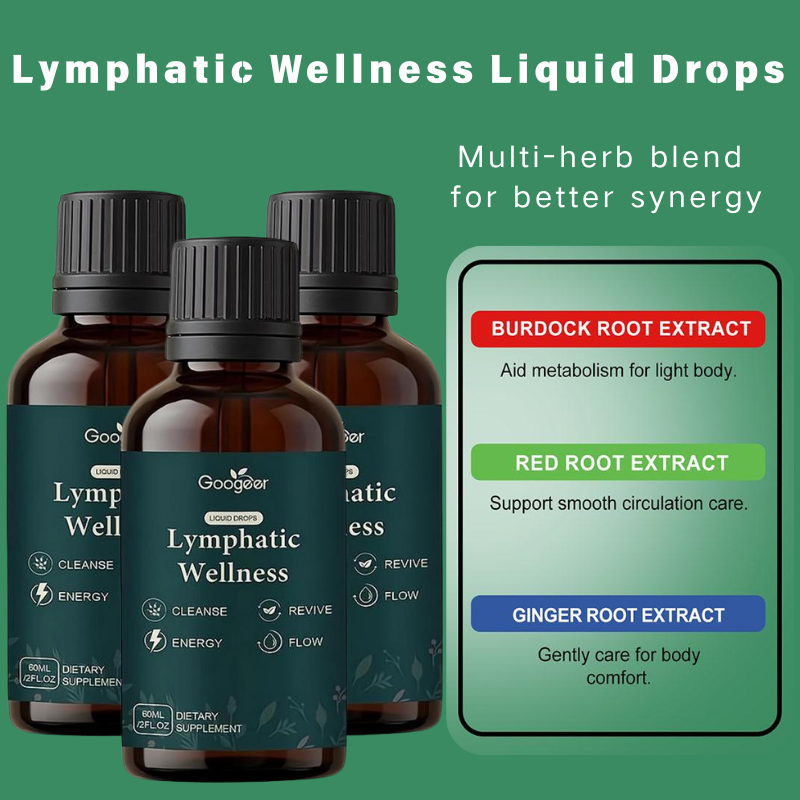Herbal Supplement - 60ml Lymphatic Support Liquid Drops Natural