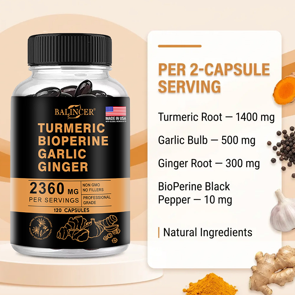 Turmeric Ginger Capsules 2360m - Ginger Tea 评论和价格
