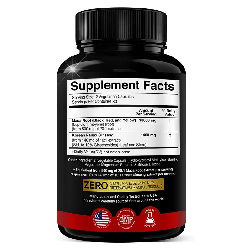 Maca Root Capsules - with Gins - Ginger Tea 评论和价格