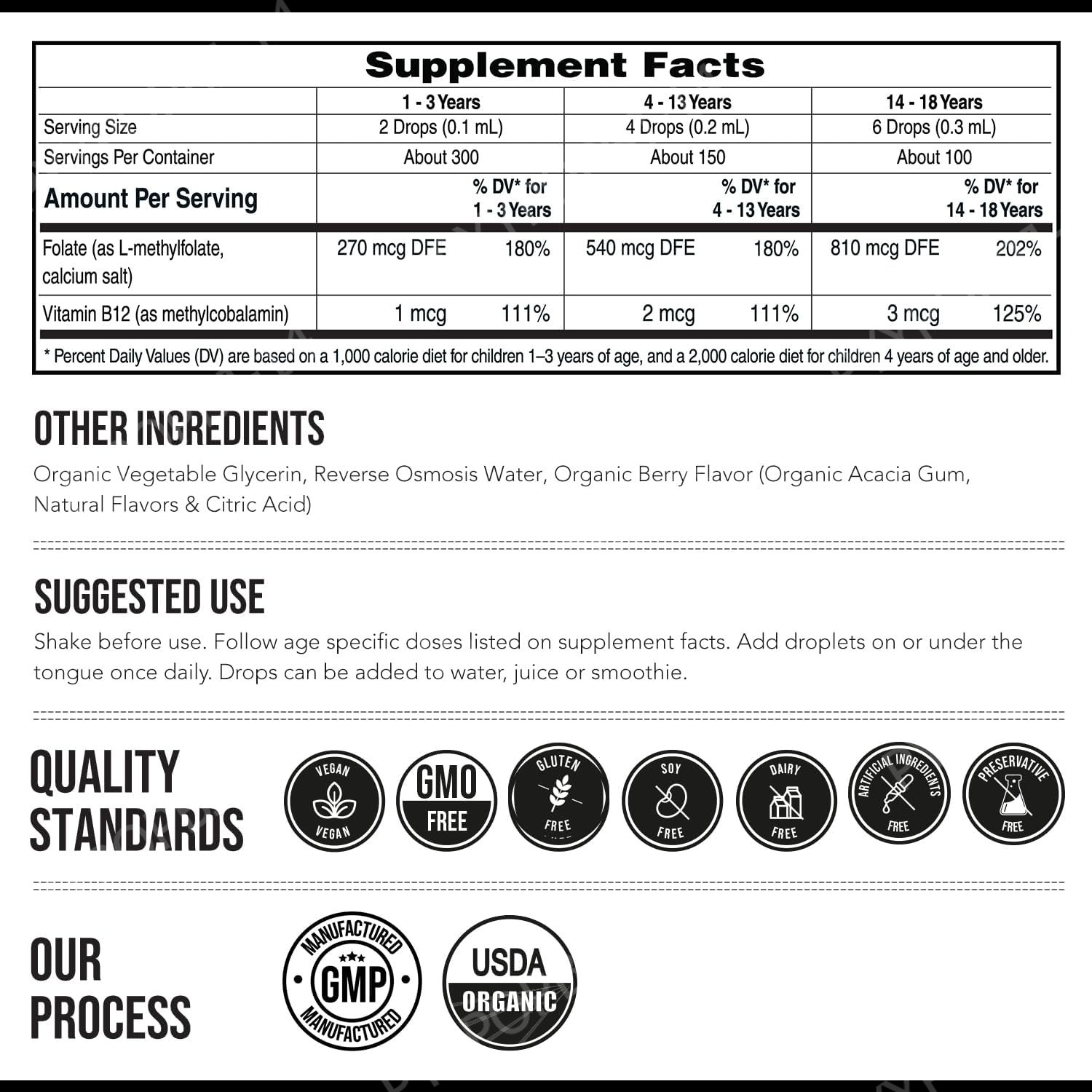 Kids L-Methylfolate 5-MTHF Liq - Herbal Tea 评论和价格