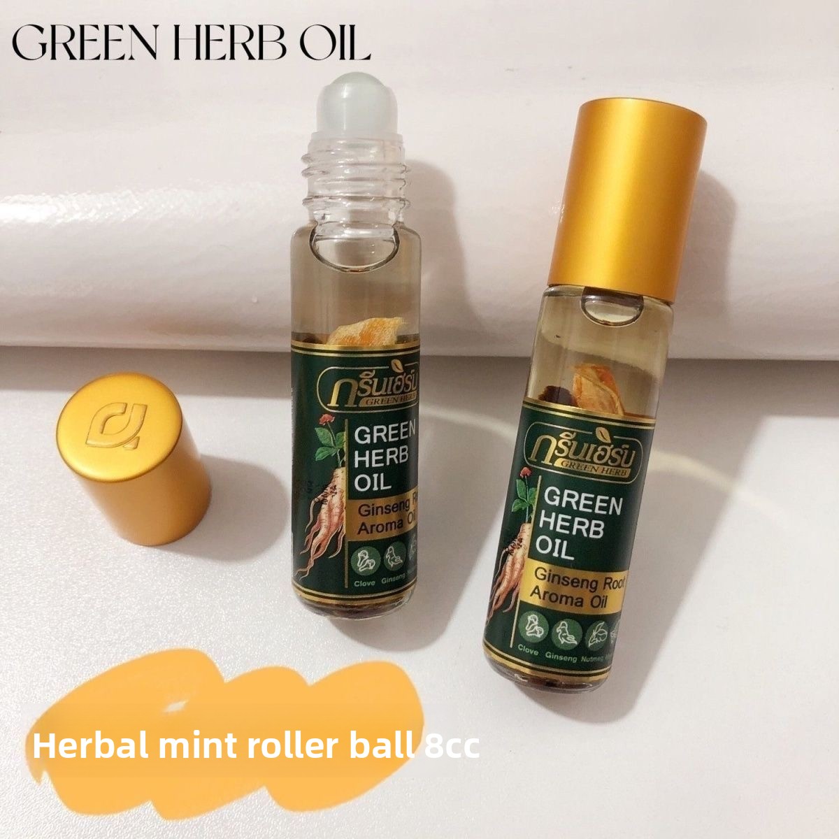 Thai Mint Ginseng Roll On Herb - Ginger Tea 评论和价格