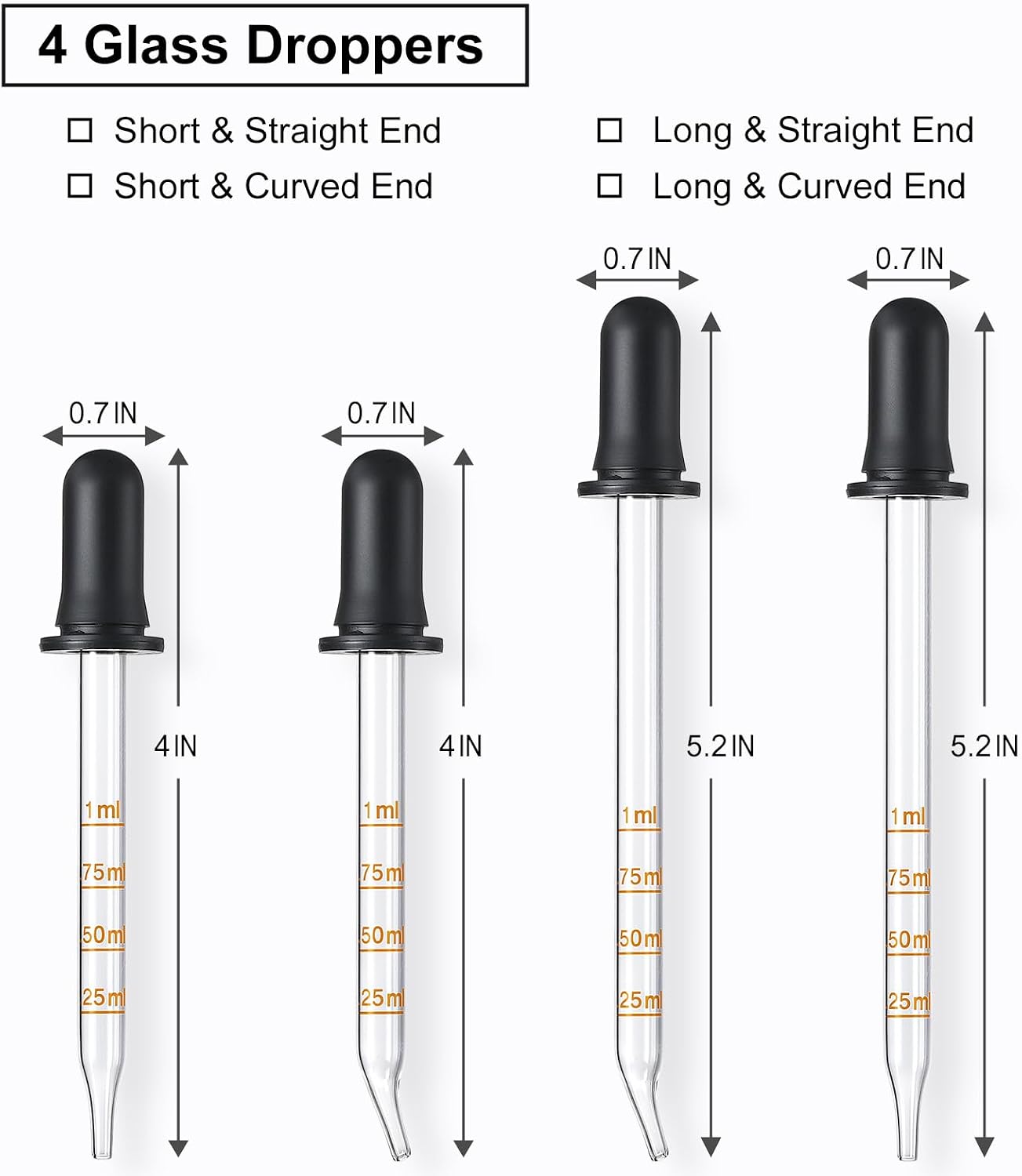 4pcs1 ml glass dropper, with s - Essential Oils 评论和价格