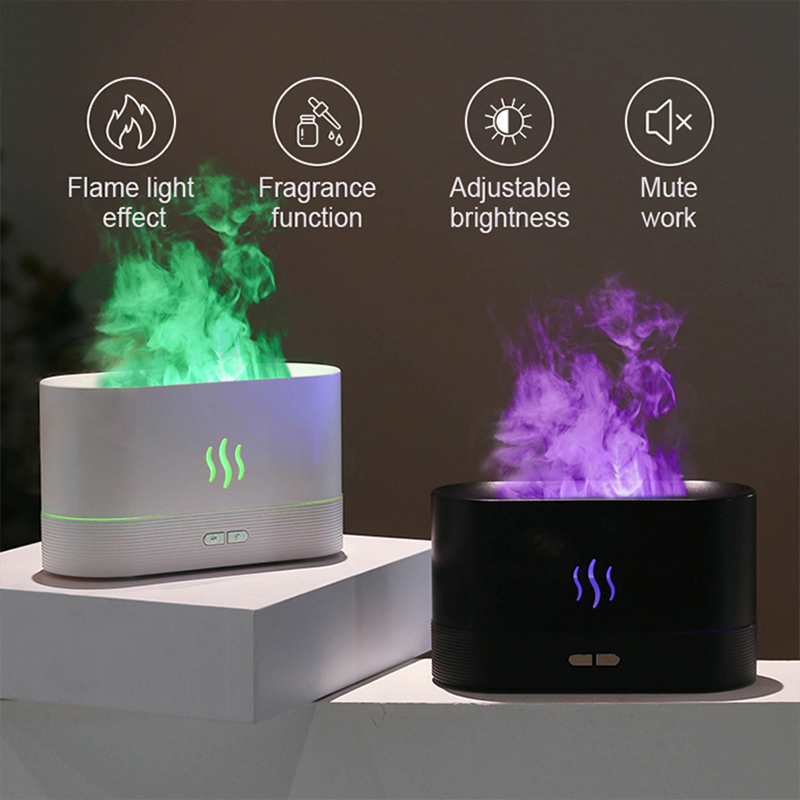 USB Desktop Flame Aroma Diffus - Lavender Oil 评论和价格