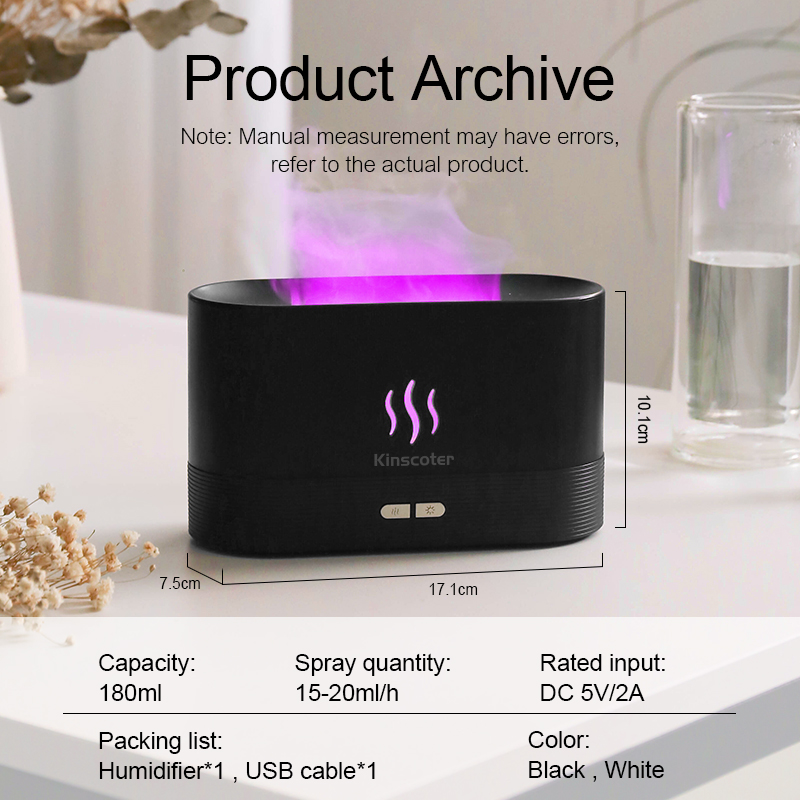 USB Desktop Flame Aroma Diffus - Lavender Oil 评论和价格