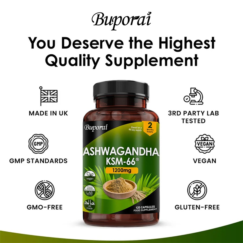 Ashwagandha KSM-66 1200mg - Su - Herbal Supplement 评论和价格