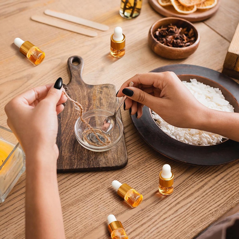 100Pcs Mini Glass Dropper Bott - Essential Oils 评论和价格