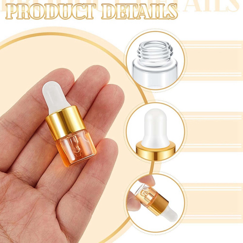 100Pcs Mini Glass Dropper Bott - Essential Oils 评论和价格