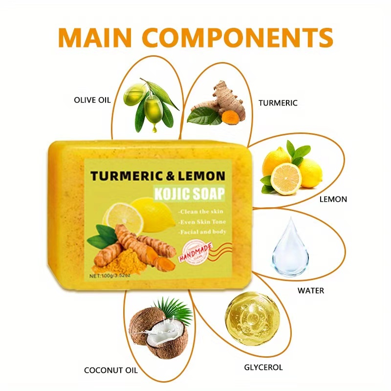 2PCS Turmeric Citric Acid Soap - Turmeric 评论和价格